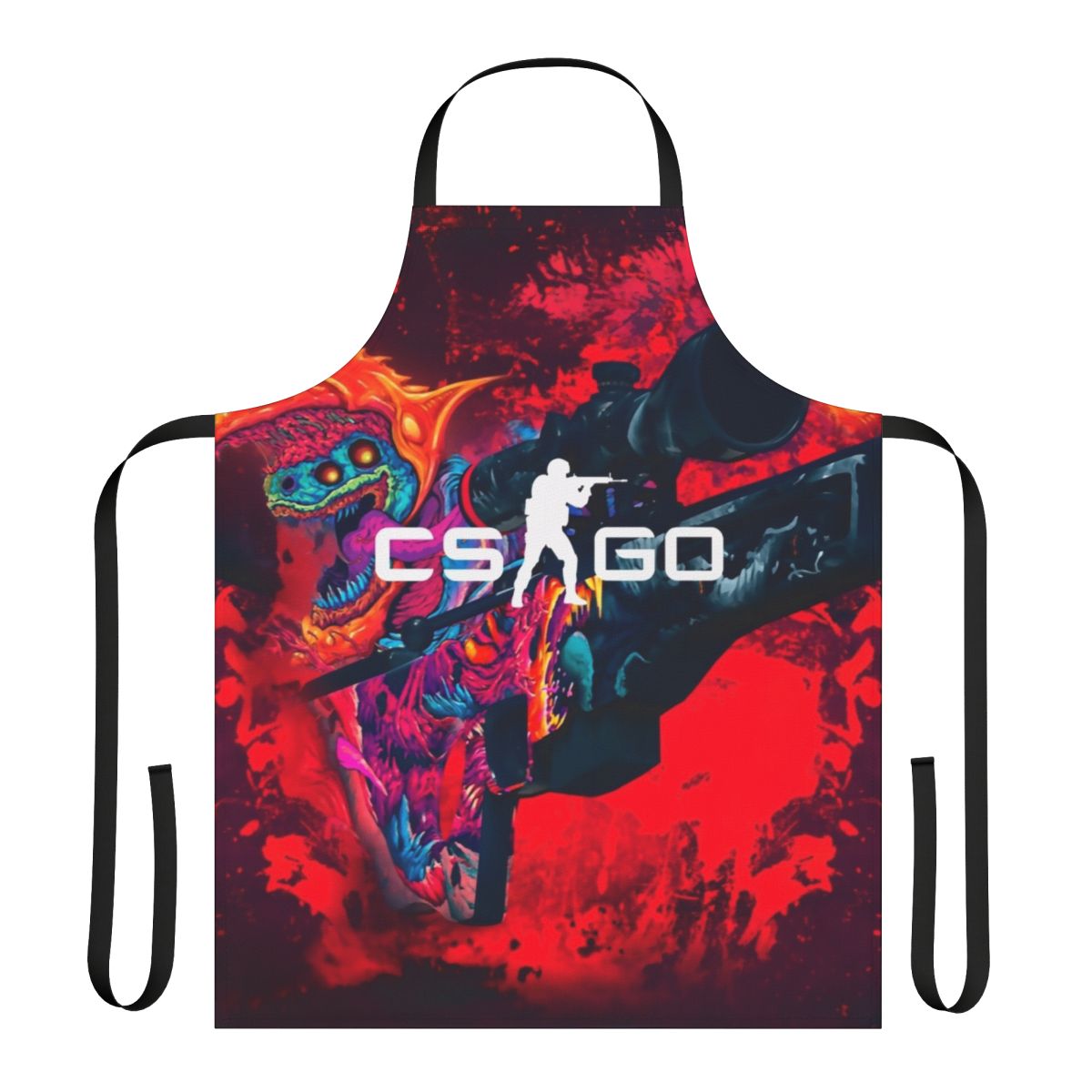 Counter Strike Global Offensive inspired apron featuring the iconic Hyper Beast pattern design