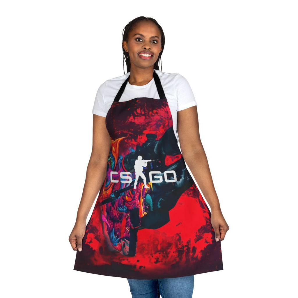 Counter Strike Global Offensive inspired apron featuring the iconic Hyper Beast pattern design