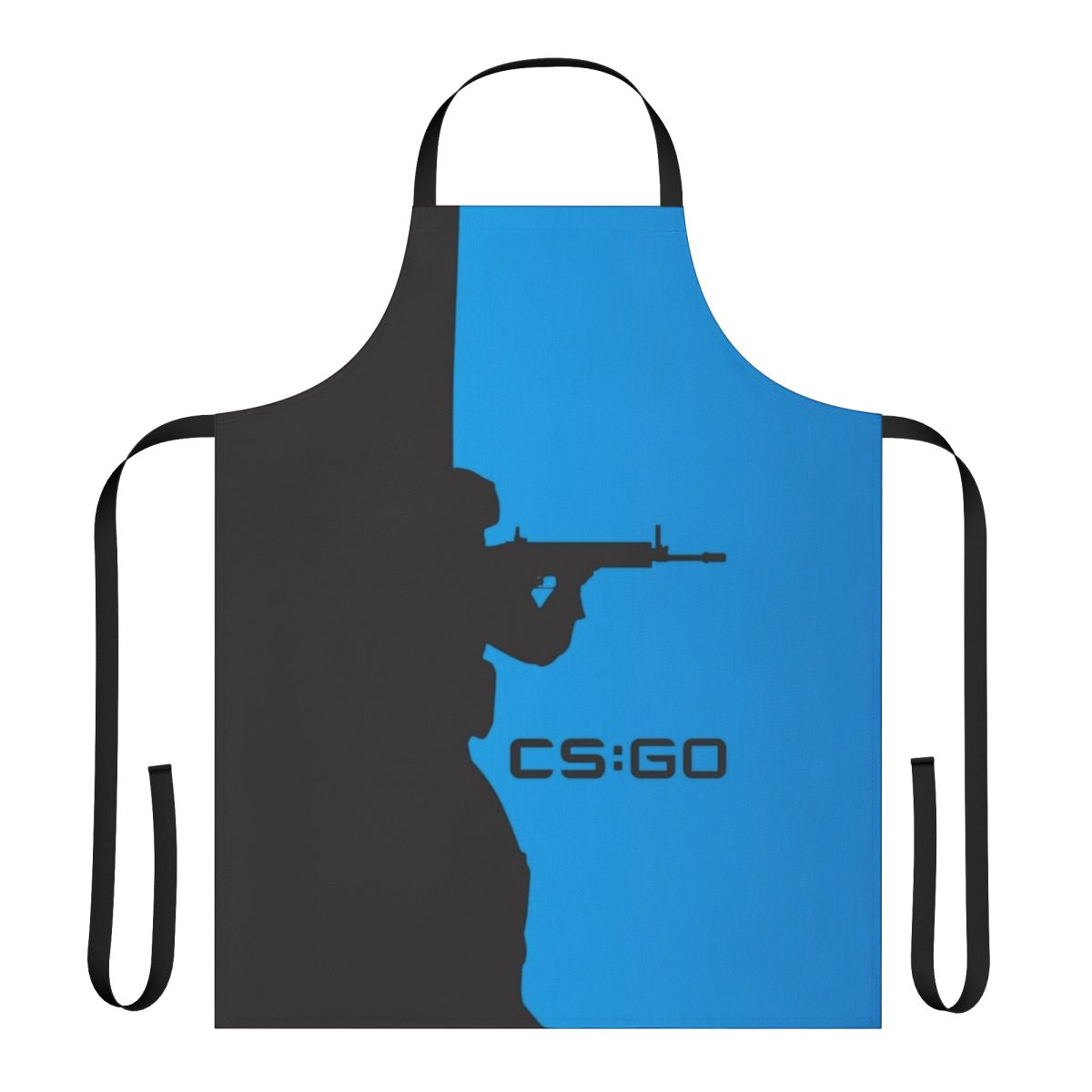 Counter Strike Silhouette Apron with Iconic Game Imagery