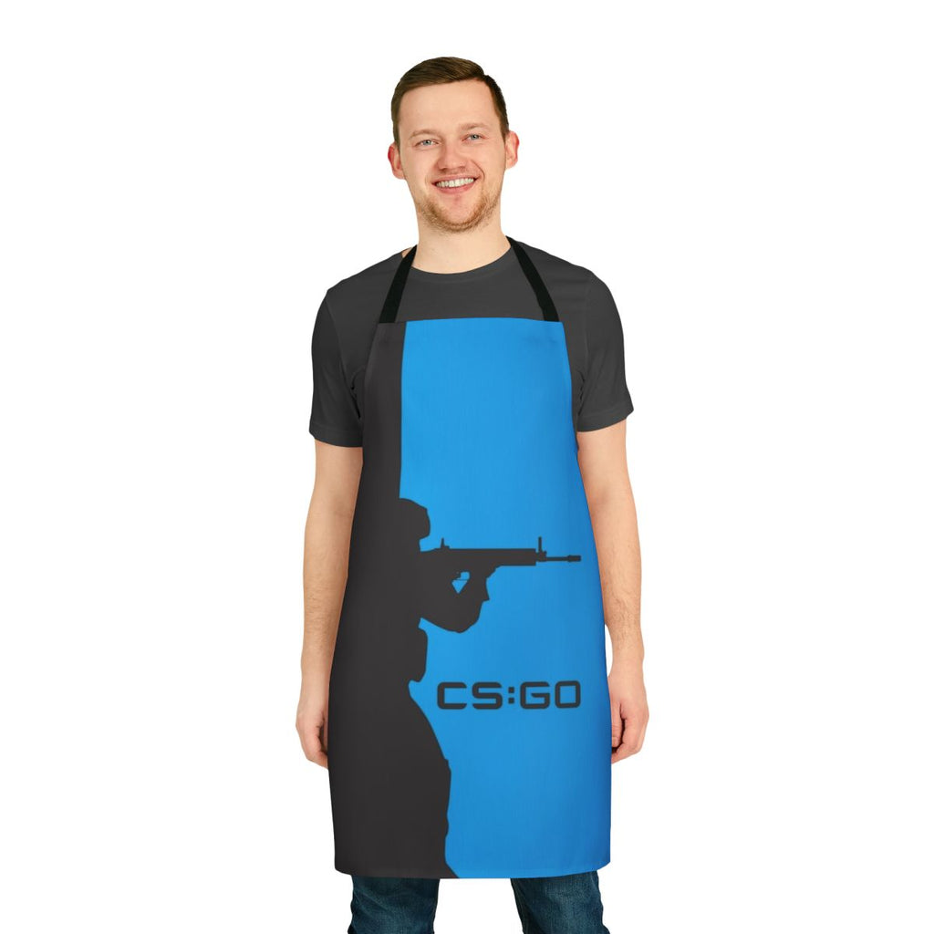 Counter Strike Silhouette Apron with Iconic Game Imagery