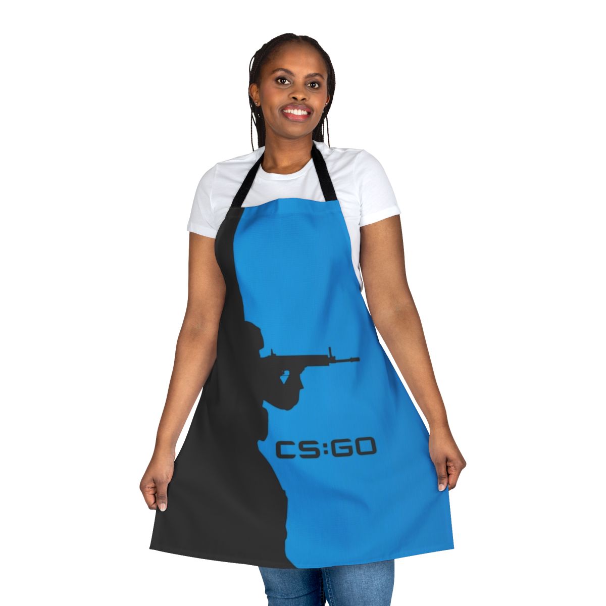 Counter Strike Silhouette Apron with Iconic Game Imagery