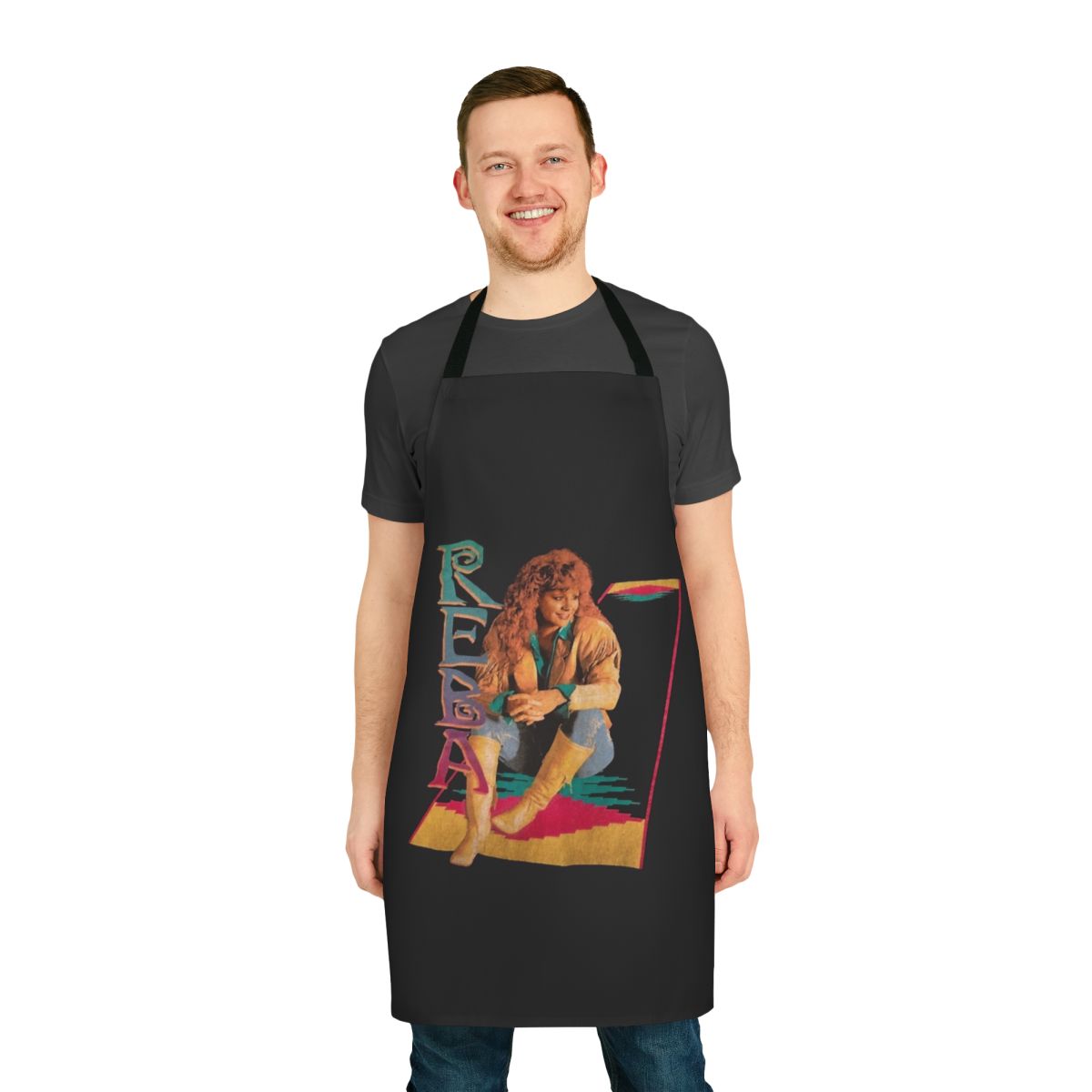Country-style apron with Reba-inspired design