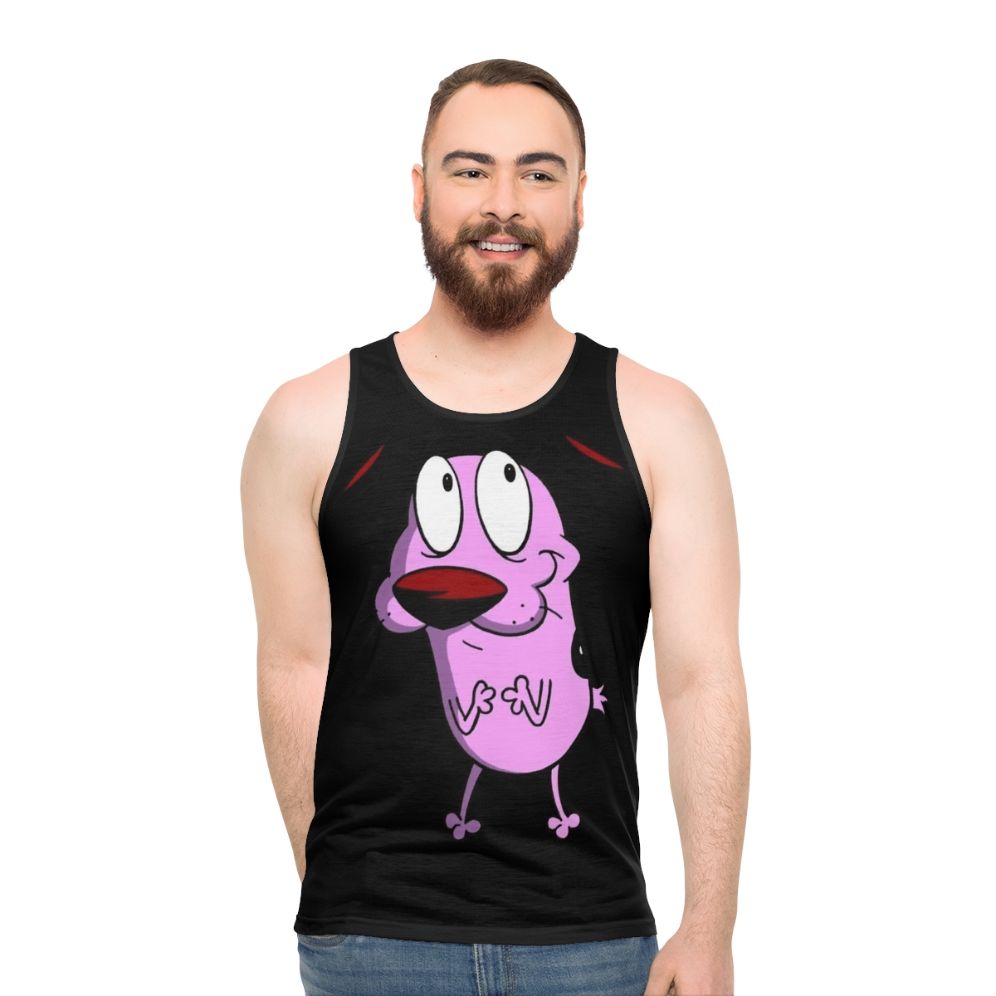 Courage The Cowardly Dog Unisex Pink Tank Top