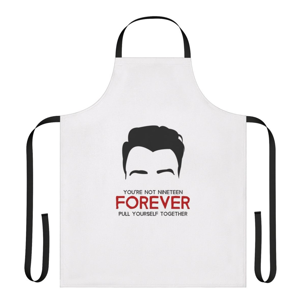 Courteeners-inspired apron featuring minimalist design and band lyrics