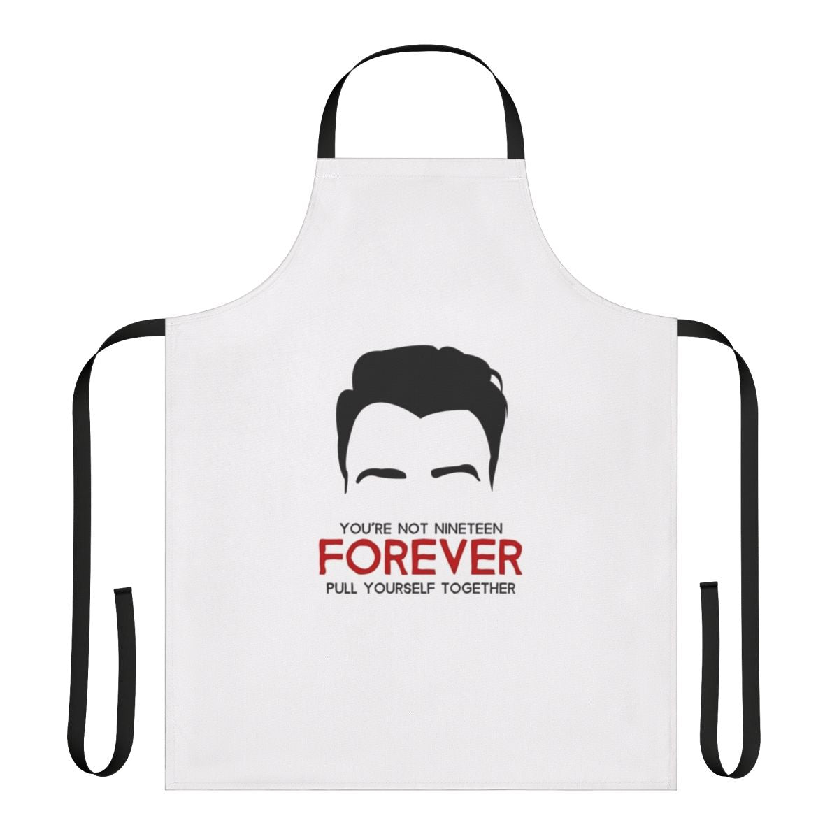 Courteeners-inspired apron featuring minimalist design and band lyrics