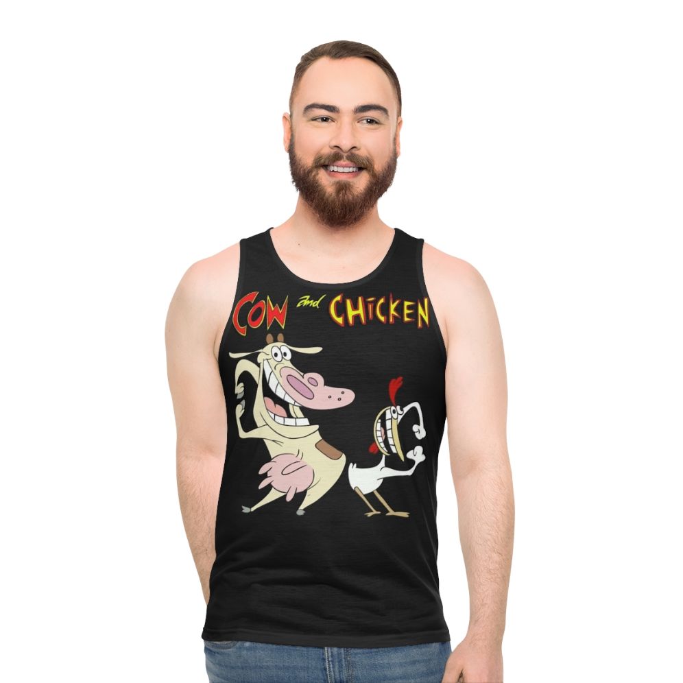 Cow and Chicken Unisex Essential Tank Top