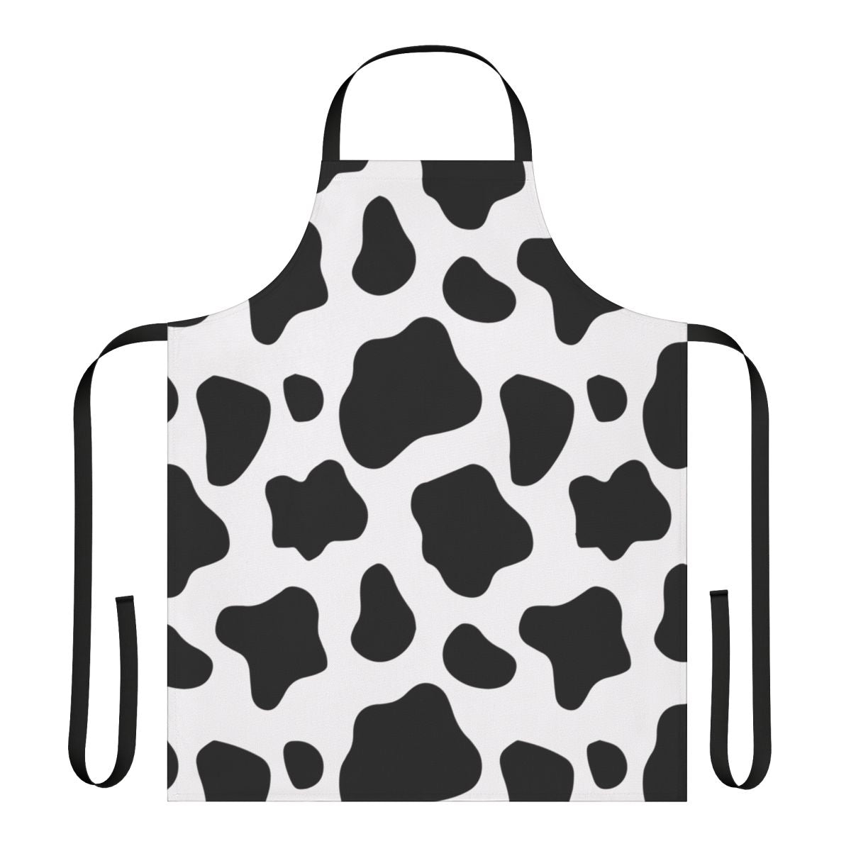 Cow print apron with a spotted pattern design, perfect for farmers, dairy workers, or anyone who loves country style.