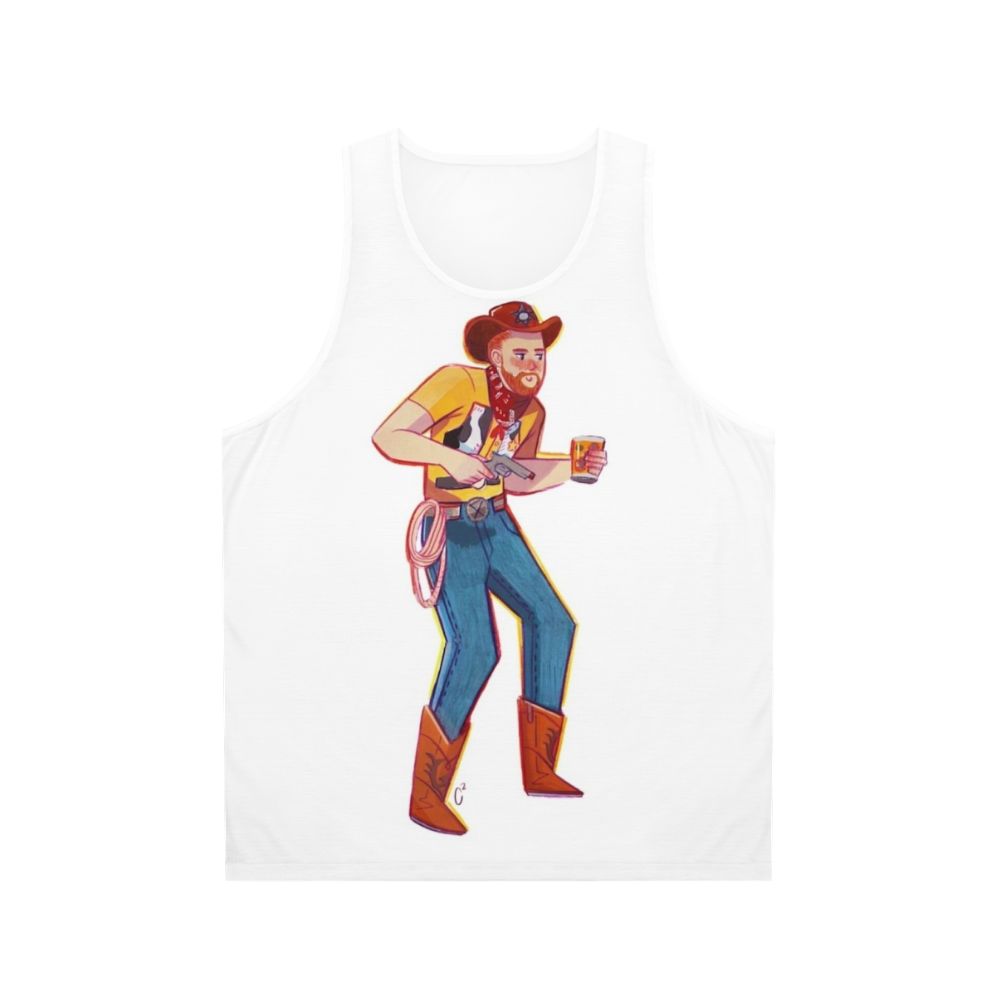 Cowboy Aunty Donna Unisex Tank Top