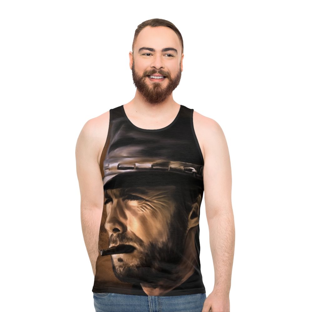 Cowboy unisex tank top with vintage western design