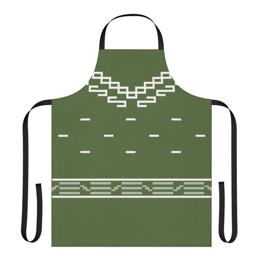 Cowboy western-themed apron with "Good, Bad, Ugly" graphic design