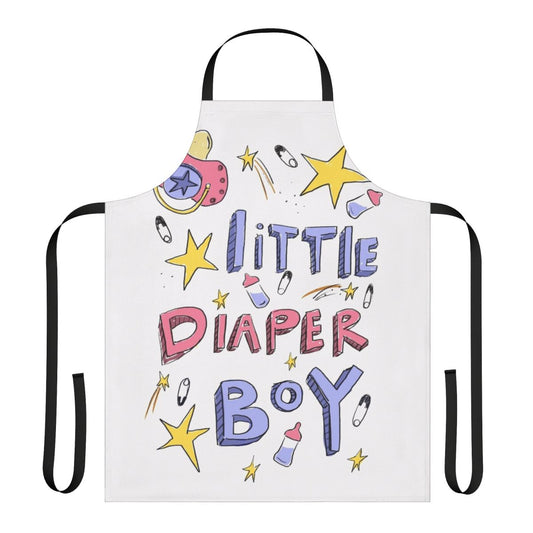 Soft and comfortable apron featuring an adult baby diaper lover design