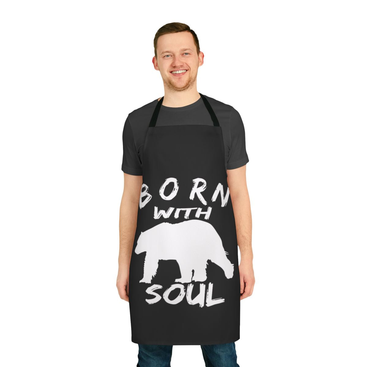 Soft, comfortable apron featuring a beautiful bear design for animal lovers