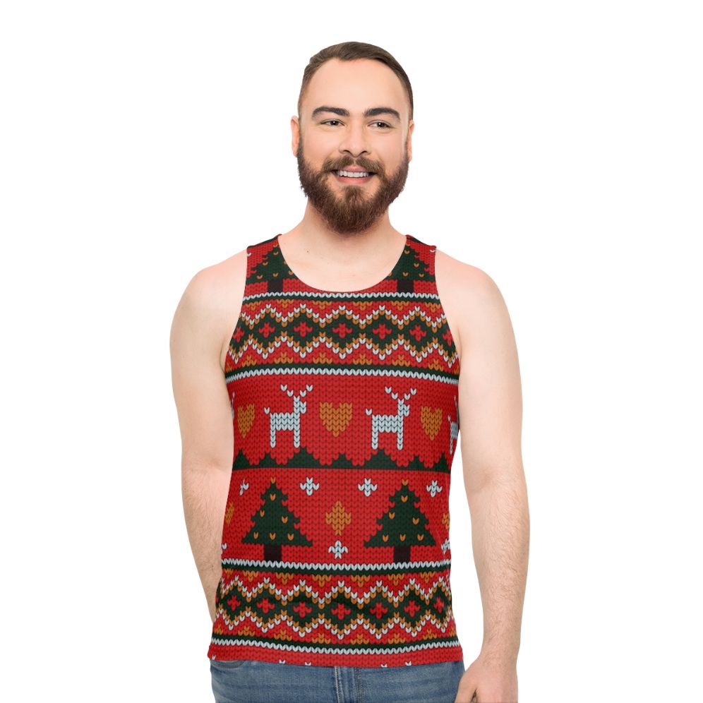 Cozy Christmas knit tank top