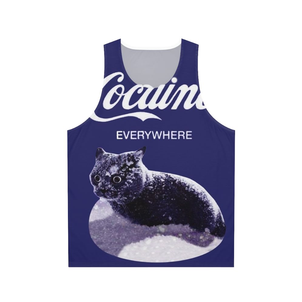 Cozy Feline-Inspired Unisex Tank Top