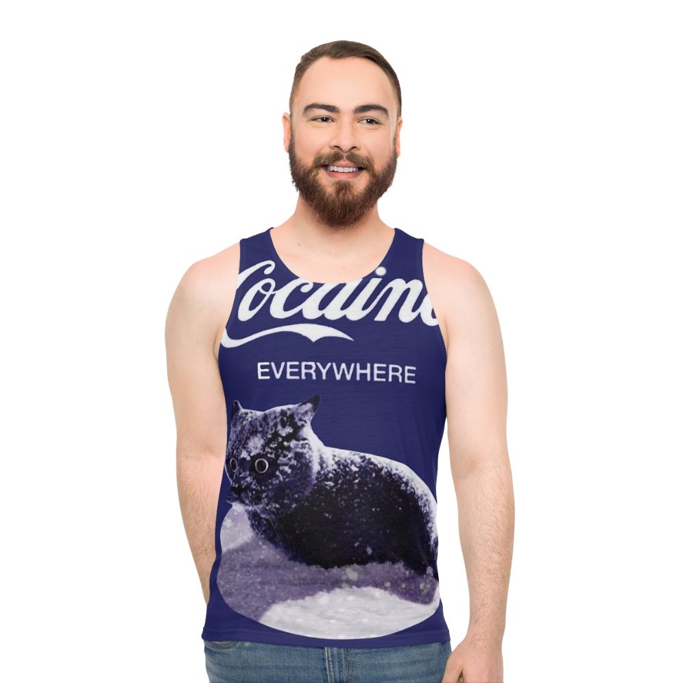 Cozy Feline-Inspired Unisex Tank Top