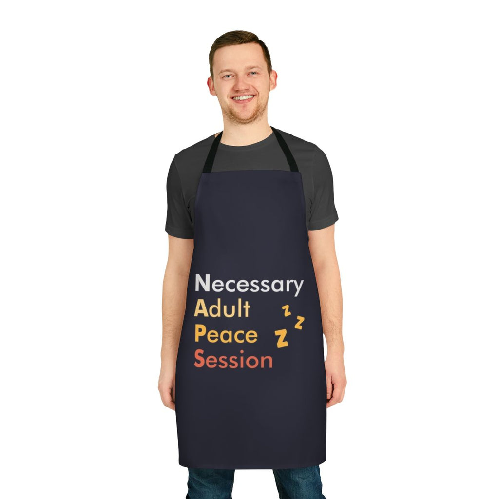 Adult napping apron with "Naps Necessary" design