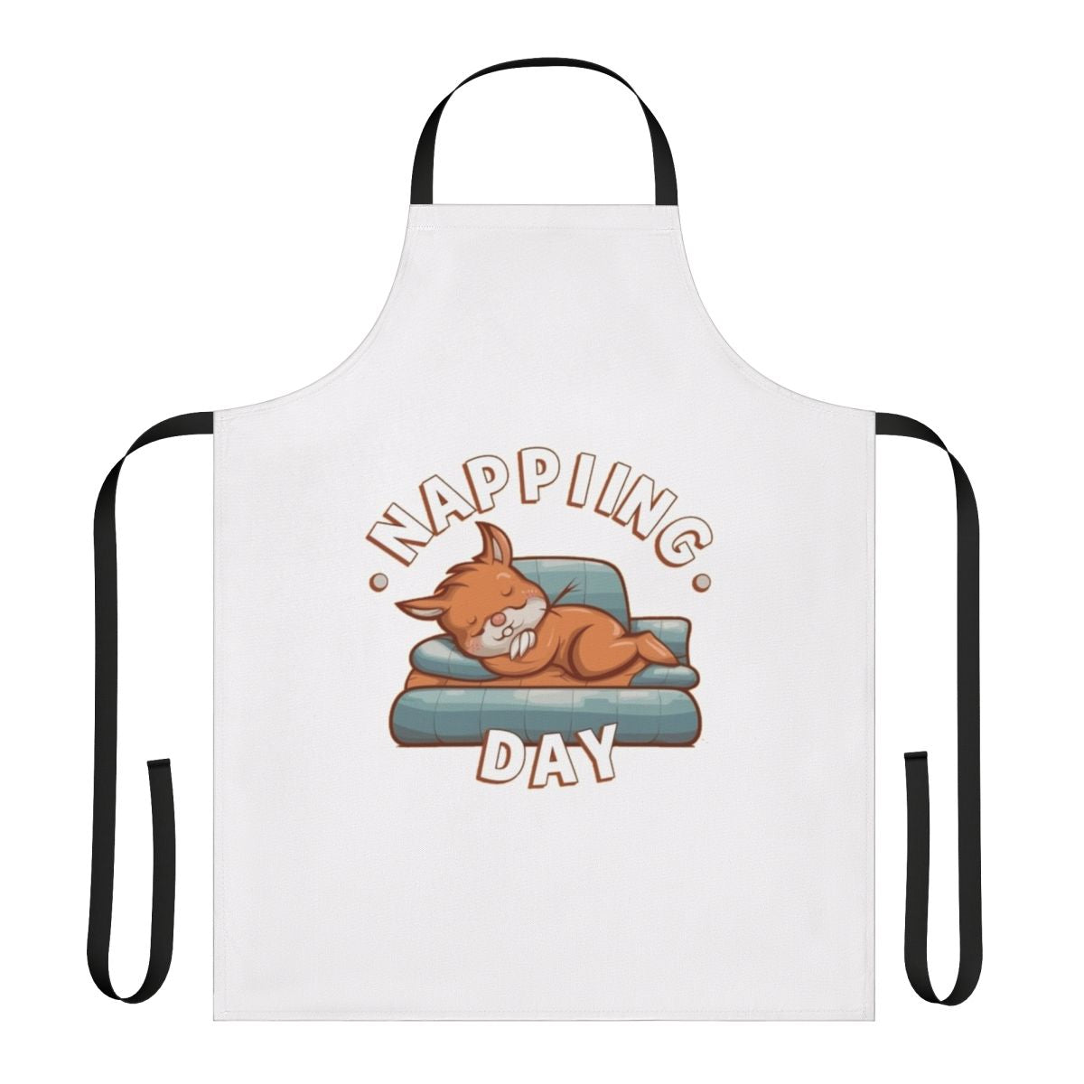 A comfortable and stylish apron featuring a napping-themed design, perfect for nap lovers and those who enjoy daytime napping.