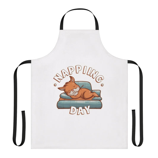 A comfortable and stylish apron featuring a napping-themed design, perfect for nap lovers and those who enjoy daytime napping.
