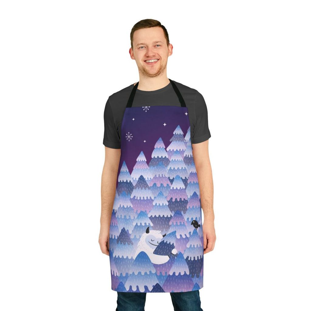 A cozy night apron featuring a forest creature design, perfect for tree huggers.