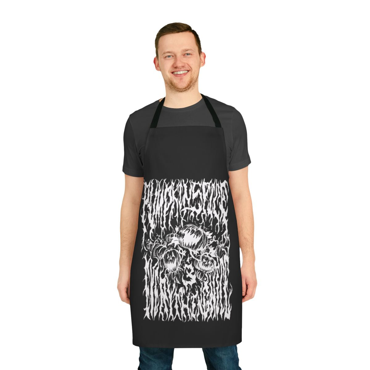Pumpkin spice apron with a playful design for fall and autumn cooking and baking