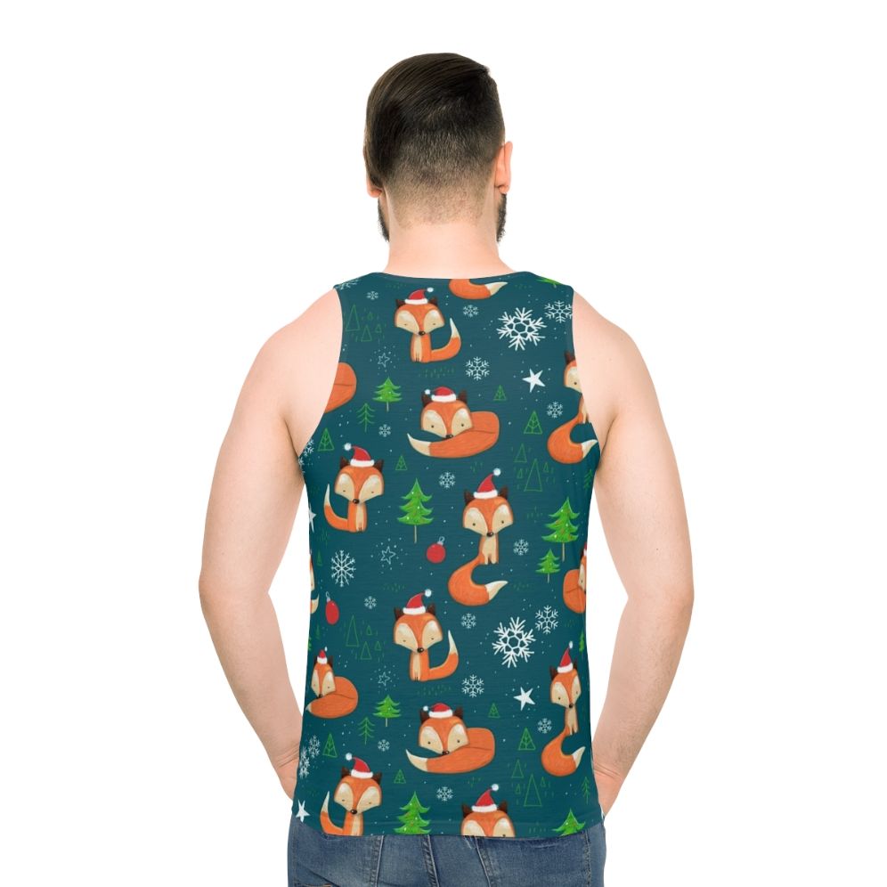 Cozy Winter Fox Christmas Holiday Unisex Tank Top