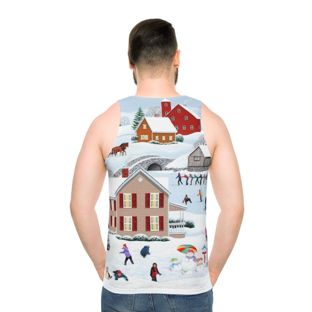 Unisex winter tank top with holiday and seasonal design