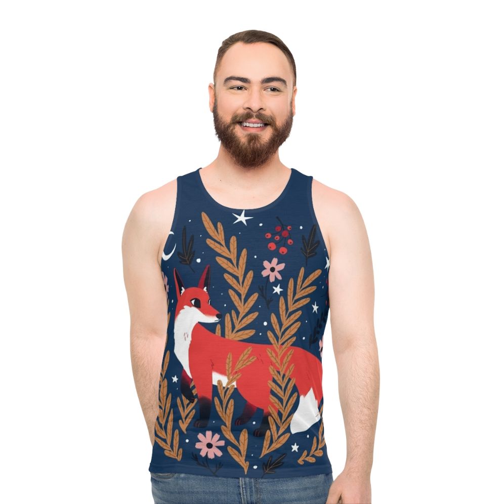Cozy Winter Woodland Unisex Tank Top