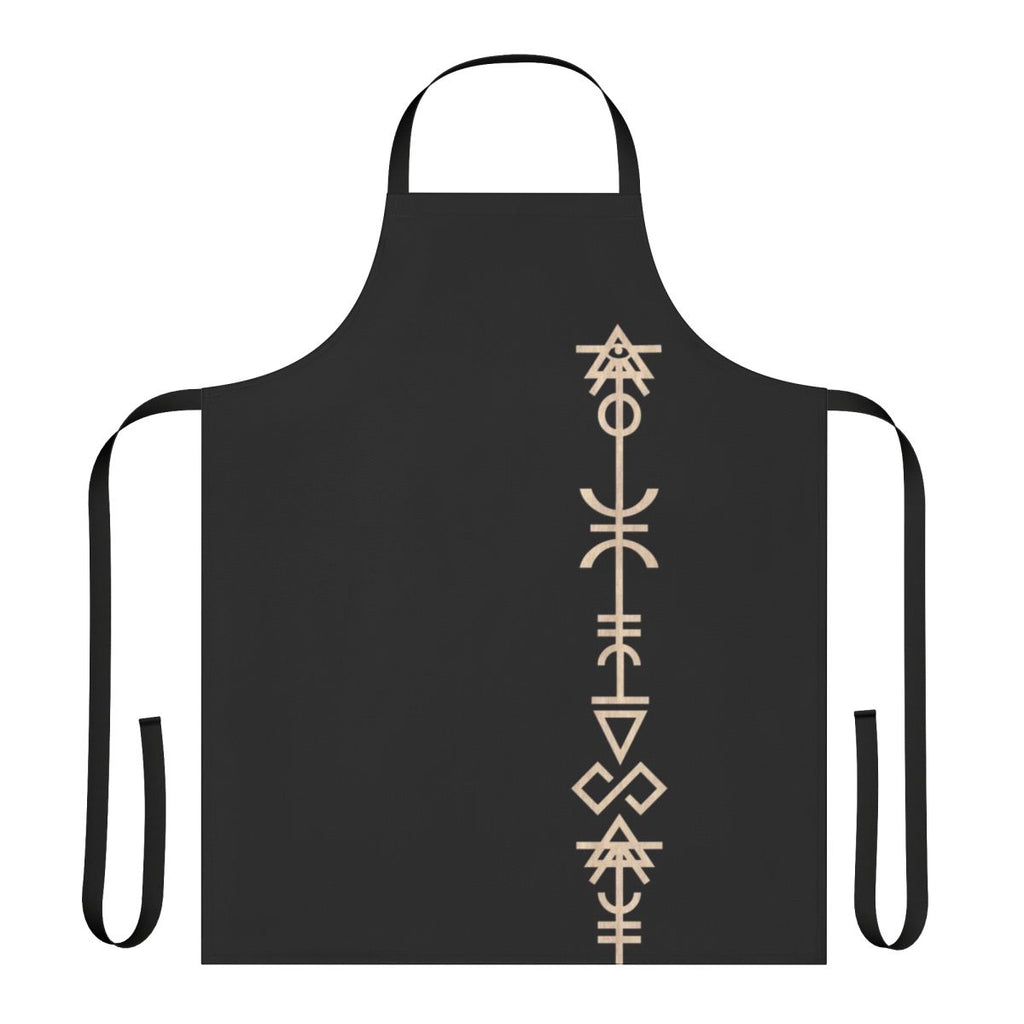 Craftworld Eldar-inspired runes design on a high-quality apron for fantasy enthusiasts