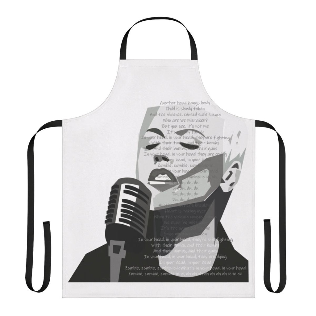 Cranberries Zombie Lyrics Apron with Delores O'Riordan Artwork