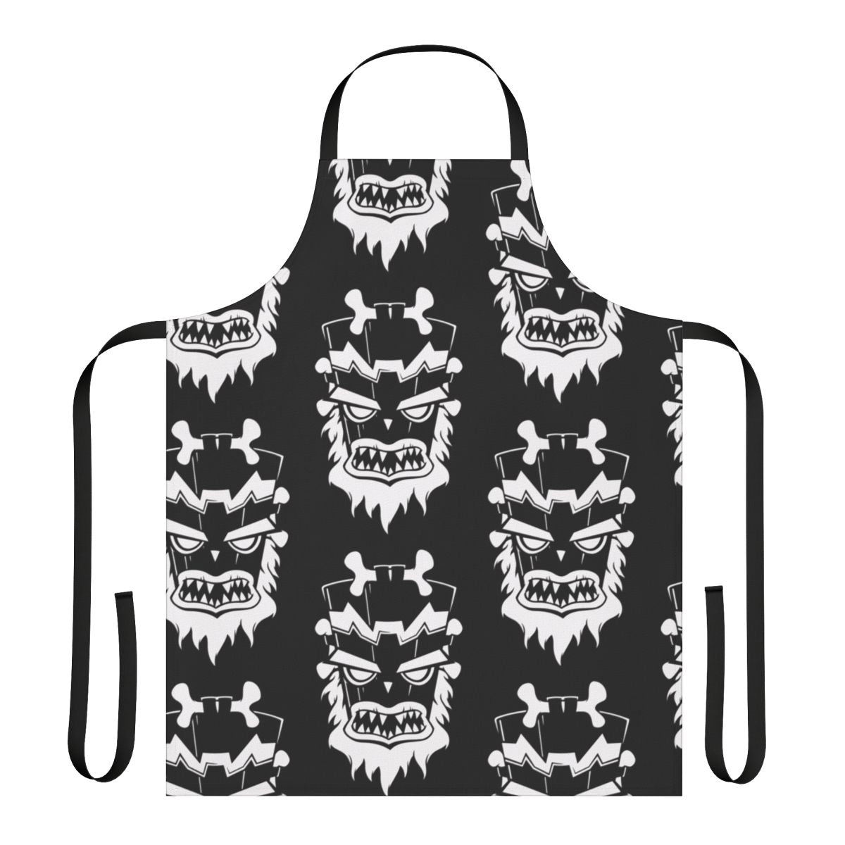 Crash Bandicoot-themed game over apron with tiki and uka uka designs