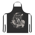 A stylized apron inspired by the 1996 film Crash directed by David Cronenberg.