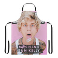 Crazy Face Blonde Man Apron Featuring Unofficial Machine Gun Kelly Imagery