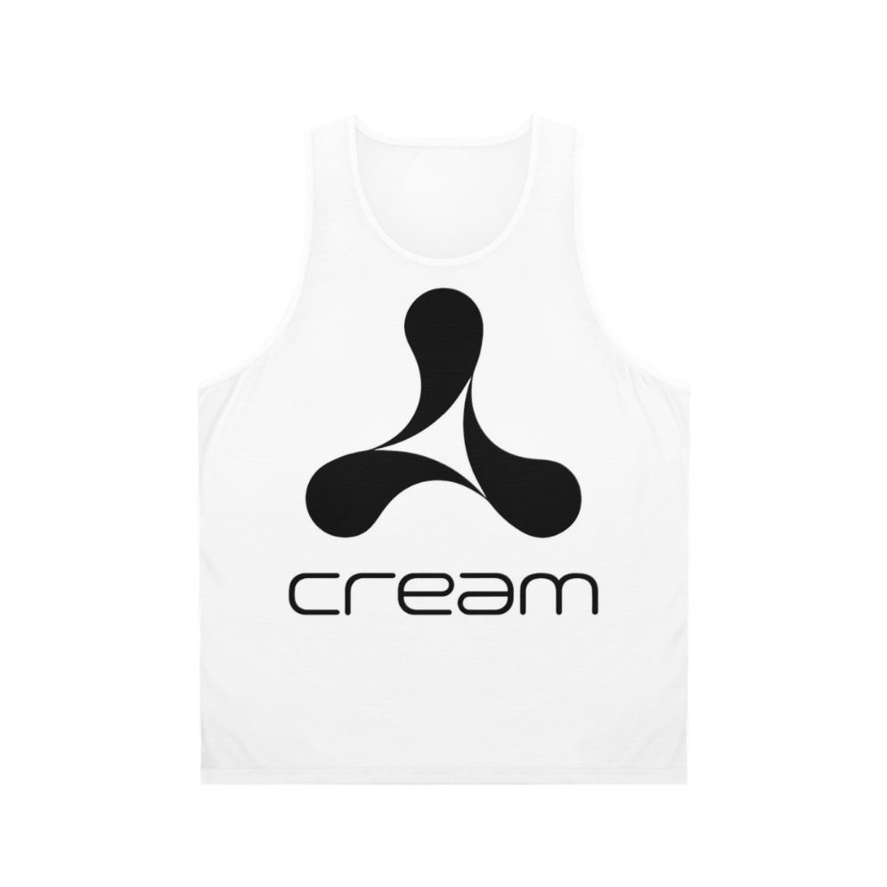 Cream minimalist unisex tank top