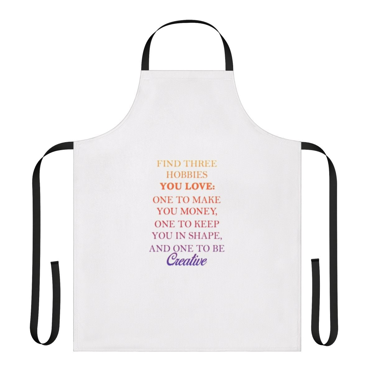 Hobbies Apron with Vibrant Colors and Adjustable Strap