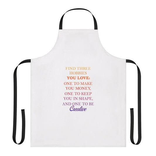 Hobbies Apron with Vibrant Colors and Adjustable Strap