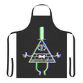 Anaglyph apron featuring an eerie image of Bill Cipher, the dream demon from the TV show Gravity Falls