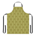 Apron featuring a creepy, liminal space-inspired wallpaper design from the Backrooms internet meme.