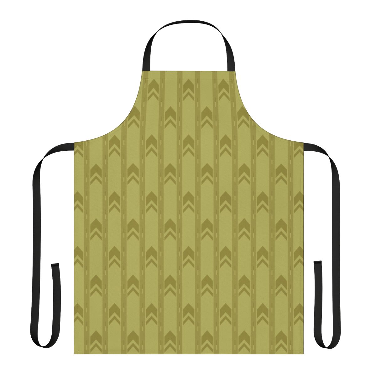 Apron featuring a creepy, liminal space-inspired wallpaper design from the Backrooms internet meme.