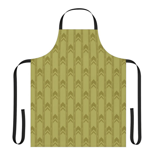 Apron featuring a creepy, liminal space-inspired wallpaper design from the Backrooms internet meme.