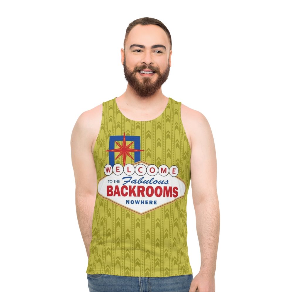 Creepy "Backrooms" Unisex Tank Top