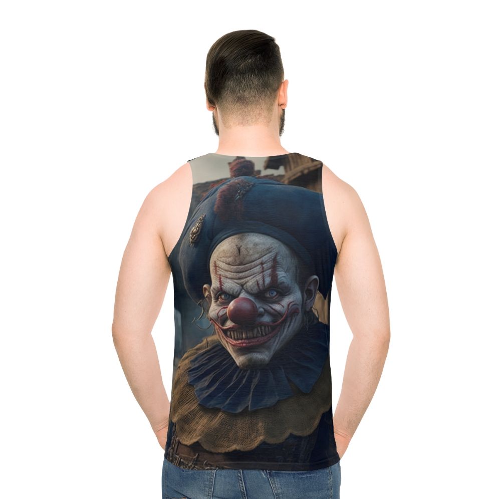 Creepy clown unisex tank top