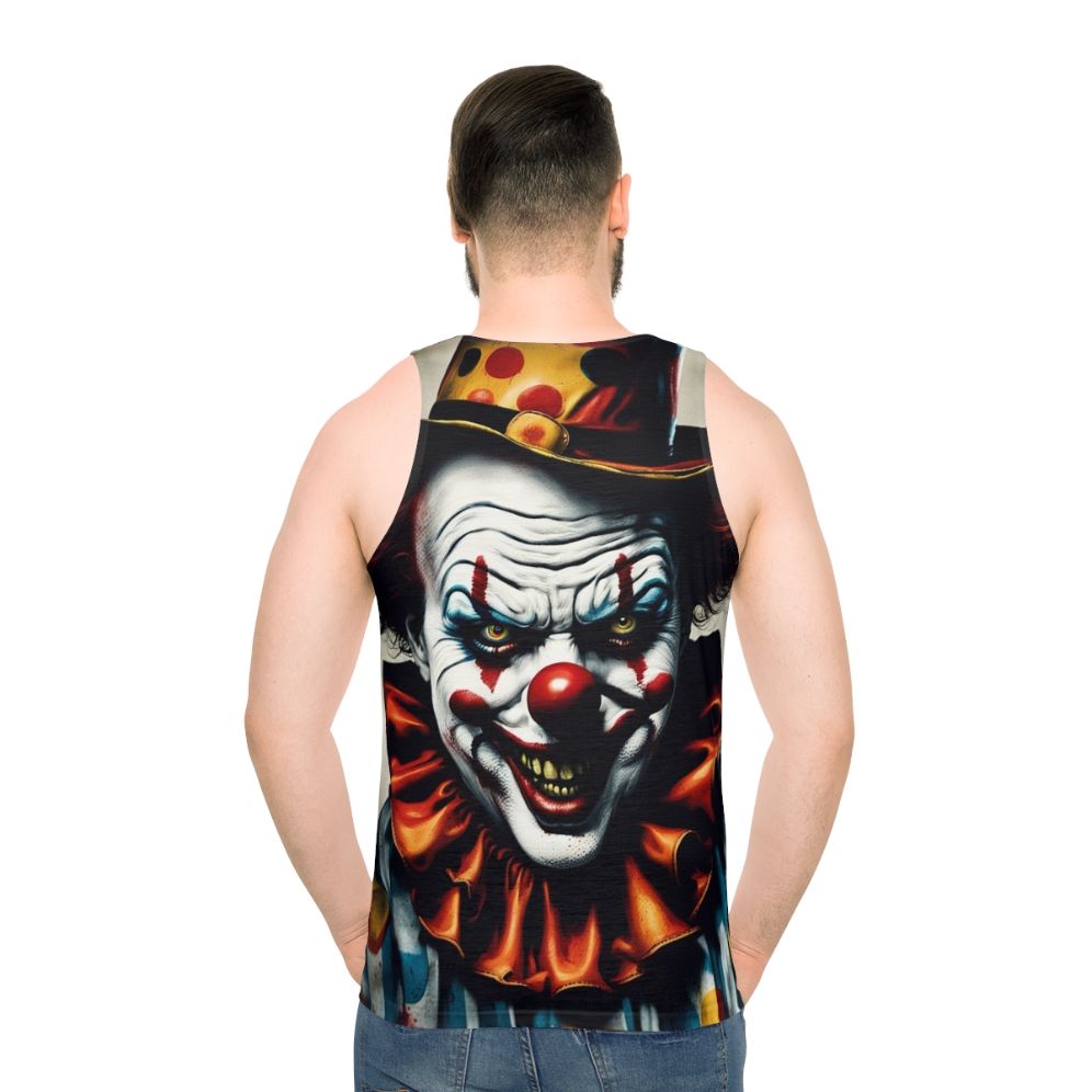 Creepy clown unisex tank top