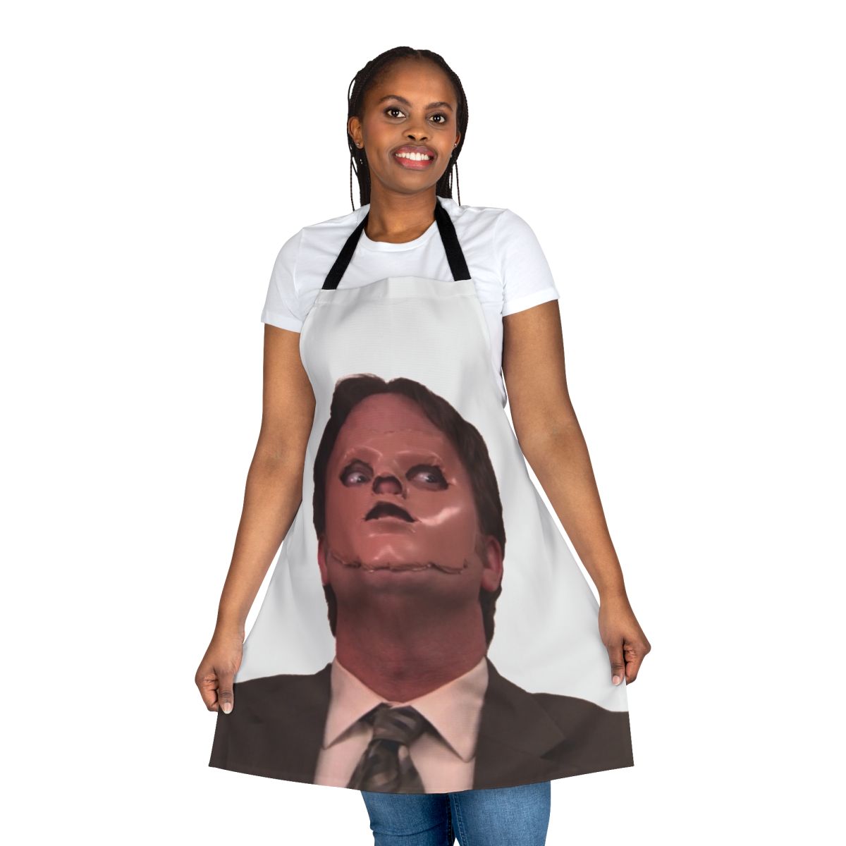 Creepy Dwight Schrute inspired apron for fans of the TV show The Office
