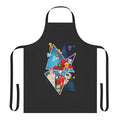 A high-quality apron featuring a don't hug me i'm scared tribute design, perfect for fans of the creepy comedy horror series.