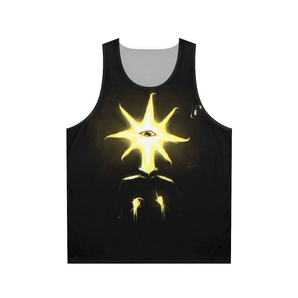 Creepy horror unnerving spooky tank top with Anklager unisex design