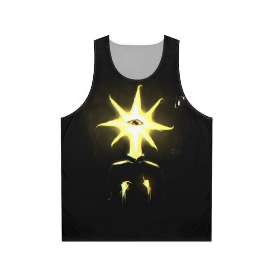 Creepy horror unnerving spooky tank top with Anklager unisex design