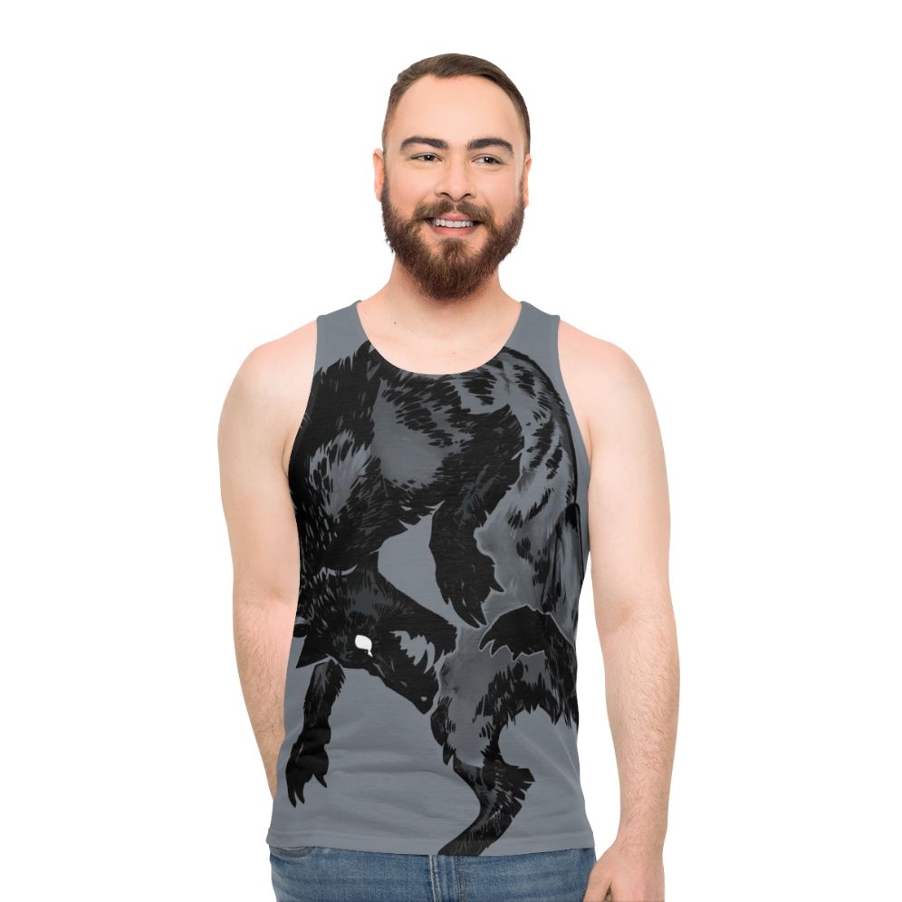 Creepy hyena unisex tank top