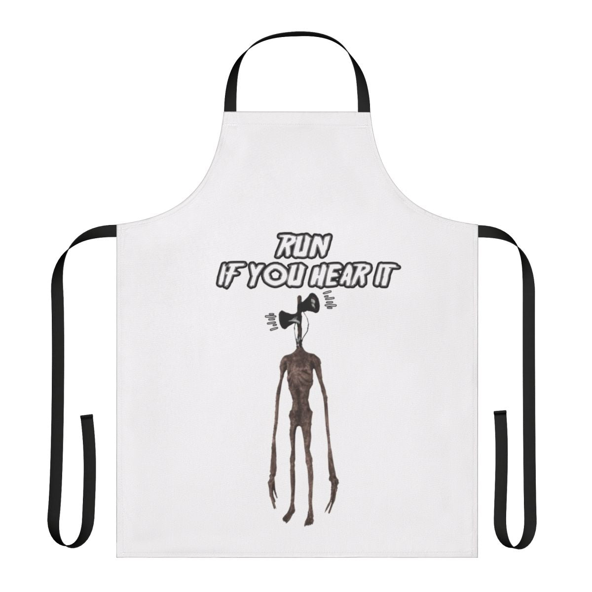 Spooky Siren Head-inspired apron with skull and bone designs