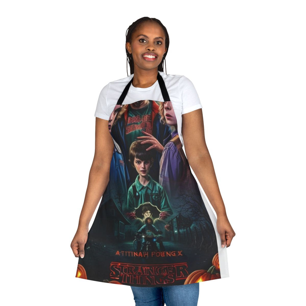 Stranger Things themed apron with spooky design