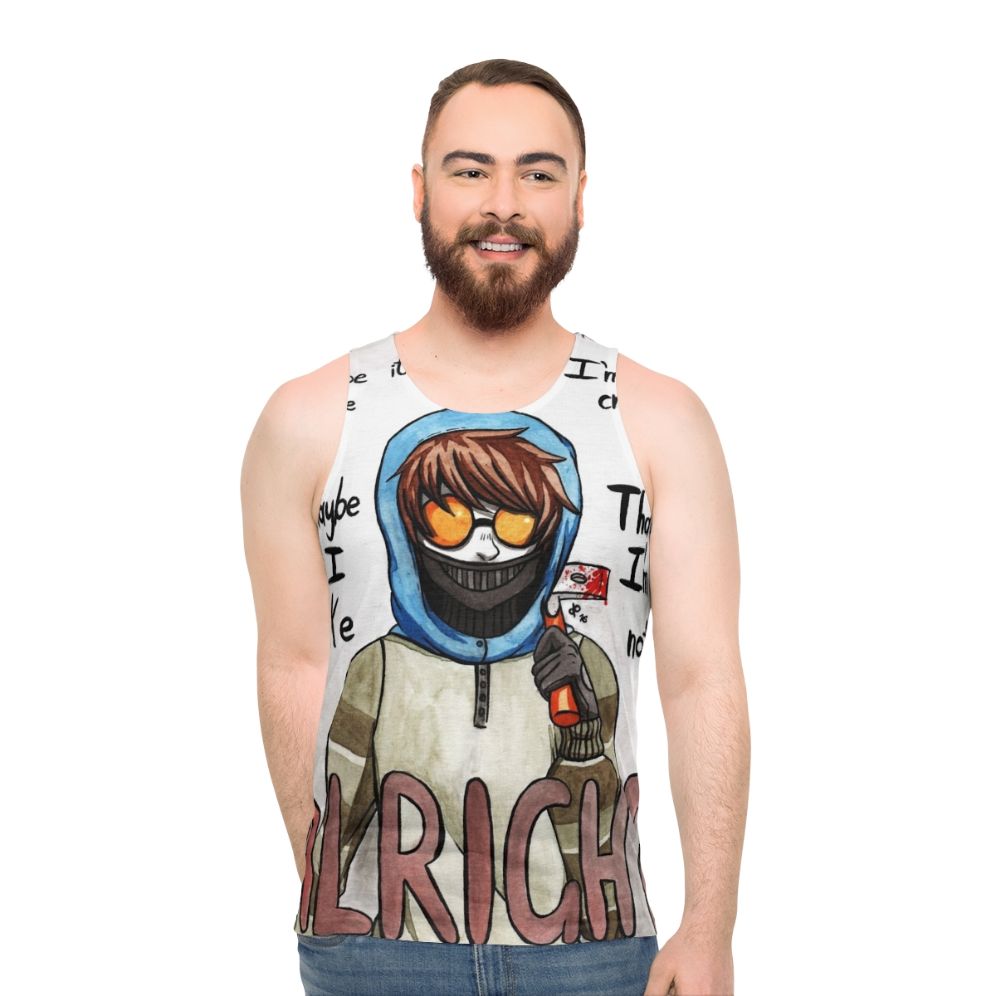 Creepypasta Unisex Tank Top with Shinedown Lyrics
